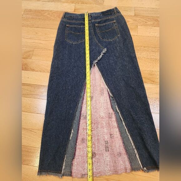 Vintage BOHO Z. Cavaricci Patchwork Straight Maxi Skirt - Picture 8 of 10